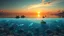 Placeholder: Surreal infinity pool that defies the laws of physics, extending in all directions like a boundless water plane, water with perfect transparency revealing underwater constellations and luminous creatures swimming between dimensions, floating islands with tropical vegetation scattered like oases in the watery void, perpetual sunset with multiple suns creating chromatic plays on the surface, magical realism style with elements of contemplative science fiction