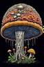 Placeholder: A mushroom rebuilding a human brain