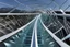 Placeholder: a futuristic glass bridge made of glass by architect "Calatrava"