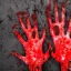 Placeholder: bloody handprints. background must be total white