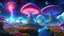 Placeholder: "Whimsical space world, islands linked by glowing mushroom roots, cosmic mushrooms, nebulae, vibrant colors, soft shading. Studio Ghibli style, 8k, highly detailed."