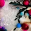 Placeholder: delicate arrangement of lace pearls and feathers, chiaroscuro, vivid colors, festive colors, dramatic lighting, beautiful composition, aesthetic layout