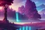 Placeholder: crystal cosmic and galactic ambiance hill sky waterfall sunset trees pools river surreal, full of details, smooth, bright sunshine，soft light atmosphere, light effect，vaporwave colorful, concept art, smooth, extremely sharp detail, finely tuned detail, ultra high definition, 8 k, unreal engine 5, ultra sharp focus