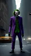 Placeholder: Joker, as he stands in the middle of the street, his face contorted into a menacing snarl, and the caliph of a dark street, hyper realistic, 8k, ultra hd, pixar style, disney stile, cinema 4d, --ar 3:2