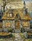 Placeholder: lone old stone cottage with lights on, by Frozen apocalypse " a patchwork art by Jamie heiden, peter doig, Renoir, pol Ledent, endre penovac, Gustave Loiseau, Arthur Rackham, Doug Chinnery, Maud Lewis. inlay, watercolors and ink, beautiful, fantastic view, extremely detailed, intricate, best quality, highest definition, rich colours. intricate beautiful dynamic lighting award winning fantastic view ultra detailed 4K 3D high definition hdr elegant intricate beautiful award winning fantastic view