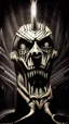 Placeholder: The mummy laying in his death chamber Howling in giger style