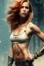 Placeholder: 1girl, a real perfect shapely big bossom female warrior anatomy of ginger, sweaty naked upper body, hyper details, volumetric lighting, cinematic lights, photo bashing , epic cinematic, octane render ,extremely high detail, post processing, 8K wallpaper, Film Grain, 3d, denoise, redshift style, phoshoot