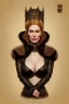 Placeholder: Cersei Lannister as evil queen in black leather and fur, busty, cleavage, voluptuous, lena headay, angry, stern look. character design by cory loftis, fenghua zhong, ryohei hase, ismail inceoglu and ruan jia. unreal engine 5, artistic lighting, highly detailed, photorealistic, fantasy