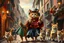 Placeholder: create "The Cat Pied Piper of Hamelin, whimsical and colorful Renaissance attire, playing a golden flute, leading playful and mischievous cats through vibrant, cobbled Renaissance streets, people on balconies laughing and pointing, surreal lighting, dreamlike vibe, highly detailed, vivid colors, painterly style, 8K, magical realism meets historical fiction --v 7 --ar 4:3 --style raw --q 2"