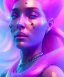 Placeholder: A portrait of a crystalised queen, atmospheric, realistic, unreal engine, cinematic lighting, octane render, transoarent, pink turquoise light