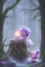 Placeholder: Fat fairy in the Forrest in style of the movie up