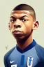 Placeholder: cartoonKylian Mbappe French football player