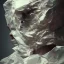 Placeholder: rendered in blender trash bag on his head and crumpled paper as a texture, collage paper and tape, slit - scan photography, high resolution, cinematic, unreal 6, breathtaking detailed