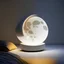 Placeholder: Product design for a bedside smart lamp that is shaped like a moon and follows the moon cycles in real time