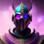 Placeholder: full body medieval purple masked villain in galaxy, teal and purple smoke, detailed, realistic, 4k