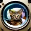 Placeholder: hyper-realistic cat looking through porthole view of astronaut floating in space, 8k resolution, high-quality, fine-detail, detailed matte, intricate, 3D octane render, illustration, digital art, brian froud, howard lyon, anna dittman, greg rutowski,