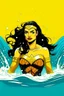 Placeholder: Yellow, wonder woman, swimming, breaking bad