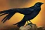 Placeholder: A crow wearing a custome of a cat