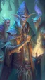 Placeholder: elf mage enchanting his allies