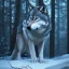 Placeholder: Wolf, ice, blue, forest, snow, beautiful, masterpiece, expert, 8K, hyperrealism, sharp focus, cinematic lighting