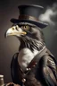 Placeholder: a Falcon with a top hat smoking a cigar while gambling