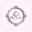 Placeholder: Create a logo for Deniz, a boutique of diamond-inspired dresses, Baby Pink