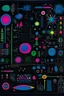 Placeholder: overemphasize intellectuality; expressionism; Vantablack canvas with neon pastel symbols; Klee
