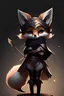 Placeholder: Cute little fox goddess, dark knight, long bow