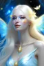 Placeholder: Enlighten, highly detailed beautiful elegant, happy smiling blond long hair blue eyes Faery with translucid shining silk wings, white gold costume bright morning, glowing magic butterflies, space ship, planets, white pink gold blue shining graduated colours, nice magic atmosphere, jewels, transparent stones, shining stars, glitters, hyper ultra realistic, 32 K, tom bagshaw, greg rutkowski, global illumination, radiant light, bright sky environment, intricate details, surreal, wonderfull