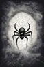 Placeholder: An imaginary spider drawn in a wonderful design surrounded by a wonderful design of a spider web and some elements that make the scene very wonderful with the overlap and harmony of elements such as trees, plants, and spider web.