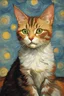 Placeholder: Portrait of a cat by Van Gogh