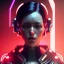 Placeholder: Cyber Woman, red short hair, samurai, cyberpunk, neon, highly detailed, art stations, concept art, smooth, unreal engine 5, god rays, ray tracing, RTX, lumen lighting, ultra detail, volumetric lighting, 3d, finely drawn, high definition, high resolution, gradient background