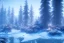 Placeholder: Forest ice palms twigs winter, bridge birds,live house, bear, deer, unreal engine