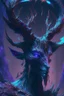 Placeholder: Demon deer alien,FHD, detailed matte painting, deep color, fantastical, intricate detail, splash screen, complementary colors, fantasy concept art, 32k resolution trending on Artstation Unreal Engine 5