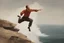 Placeholder: man jumping from the cliff by phil hale