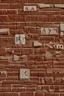 Placeholder: A brick wall made up of words and letters of the English alphabet, Many letters, abstraction. A high-resolution image of 8 K.