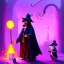 Placeholder: The Grim Reaper, a plague doctor and a mouse, in Lollipop world, considering the future of the universe, art by RHADS