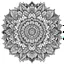 Placeholder: create a flower mandala art with white background black outlined for coloring pages