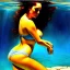 Placeholder: Drawing of beautiful face,'beautiful,Busty fit Sexy woman in swimming pool',intense stare, ancient blue skintight bikini, balanciaga fashion clothe painting by gaston bussiere, greg rutkowski, yoji shinkawa, yoshitaka amano, tsutomu nihei, donato giancola, tim hildebrandt,KyuYong Eom,Ren Wei Pan Oil on canvas, cinematic composition, extreme detail,fit full head inside picture,16k