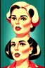 Placeholder: retro portrait of a beautiful female politician
