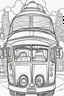 Placeholder: transport coloring page for kids, BUS, cartoon style, thick outline, low details, no shading, no color