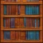 Placeholder: game texture beautiful colorful wooden bookshelves block tileable close up