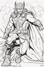 Placeholder: out line art of THOR super HIRO colouring pages with white background ,skech style ,full body. only use outline,mandala style,clean line art,white background,no shadow and clear and well outlined