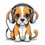 Placeholder: DJ Dog Wearing Headphones | Puppy Wearing Headphones ,illustration,svg,white background