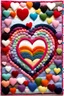 Placeholder: felt art patchwork depict valentine day emotion including rainbow