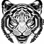 Placeholder: clean line art, realistic, cute baby white color tiger, minimalistic, minimal black line art, unique coloring sheet, outlined, outline, crisp, crisp lines, crisp clear lines, line art, unique, 8k, amazing, realistic, masterpiece, no colors, no dark color, no black color, avoid thick black, minimalistic line edges, white back ground color,