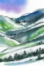 Placeholder: Rolling hills, lake, winter, snow, sunrise Modifiers: smooth intricate high definition beautiful lighting pencil sketch watercolor polished warm light watercolor and ink LNF