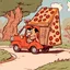 Placeholder: Pizza delivery to the home of Fred Flintstone.