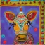 Placeholder: decorated Indian holy cow flying with wings