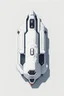 Placeholder: a minimalist white scientific spaceship for a top down view, 2D, asset shooter, video game , pixel art, white background